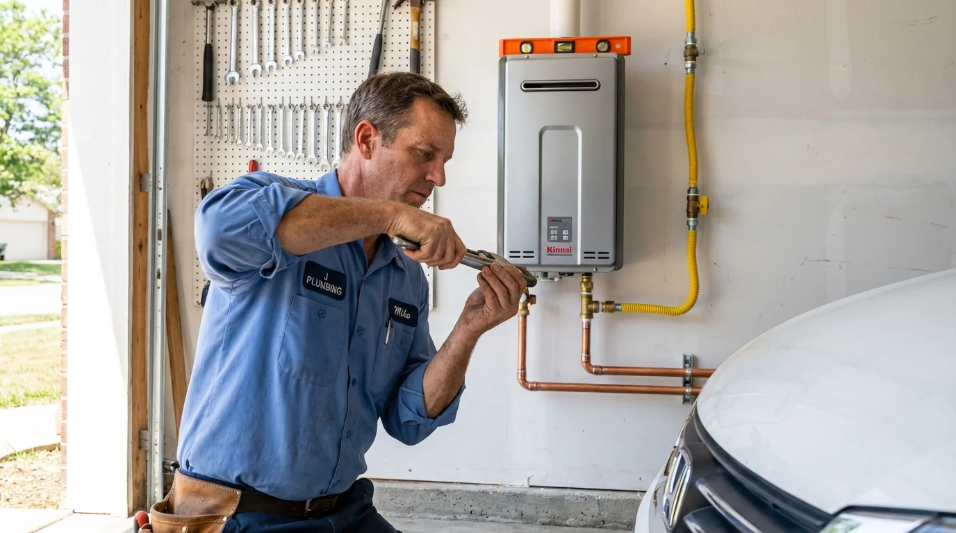 Tankless water heater installation by a Johns Plumbing LLC plumber in Punta Gorda